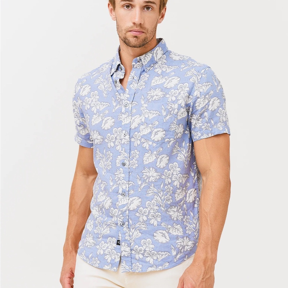 Rails Carson Floral Blue Men's Shirt Medium